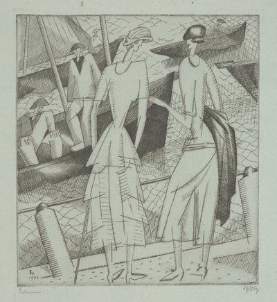 Young Women at the Port by Jean Emile Laboureur