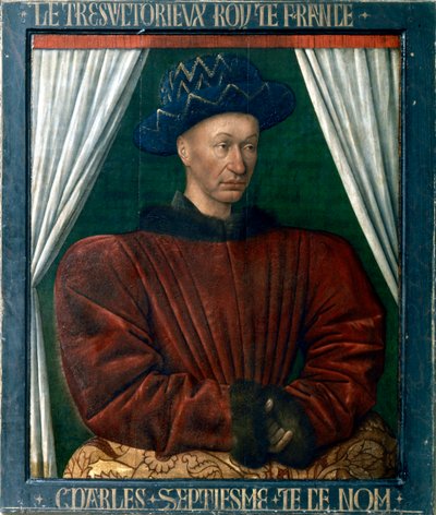 Charles VII of France, 15th century by Jean Fouquet