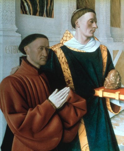Etienne Chevalier and St Stephen by Jean Fouquet