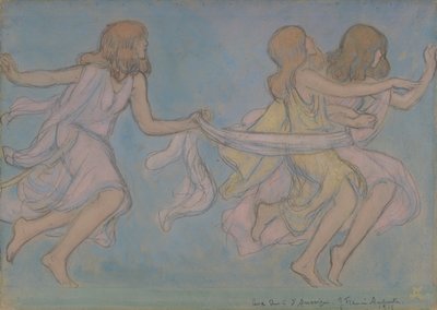 Children at Play, 1915 by Jean Francis Auburtin