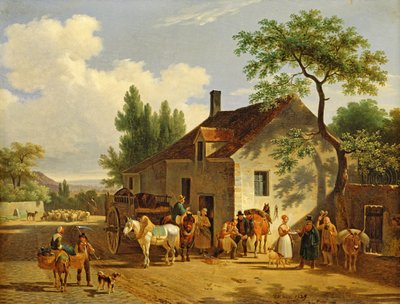 View of a Village by Jean Francois Demay