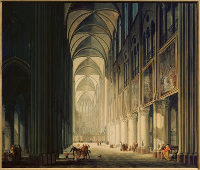 Interior View of Notre-Dame 1789 by Jean Francois Depelchin