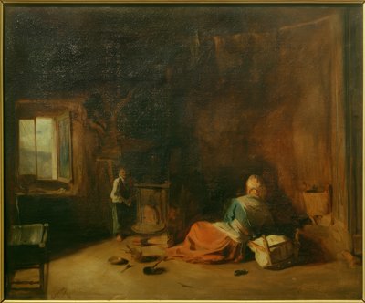 Peasant Interior by Jean Francois Gigoux