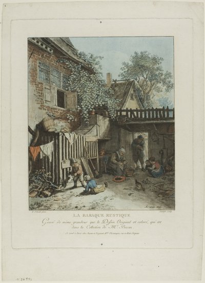 The Rustic Hut by Jean Francois Janinet
