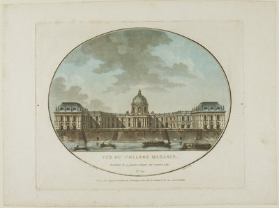 View of Mazarin College by Jean Francois Janinet