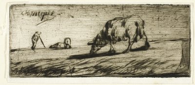 A Sheep Grazing by Jean Francois Millet