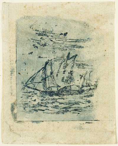 A Vessel Under Sail by Jean Francois Millet