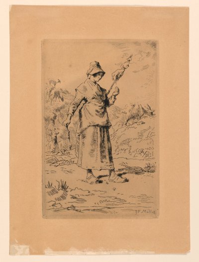 The Spinner by Jean Francois Millet