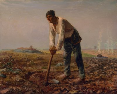 Man with a Hoe. 1860-1862 by Jean Francois Millet