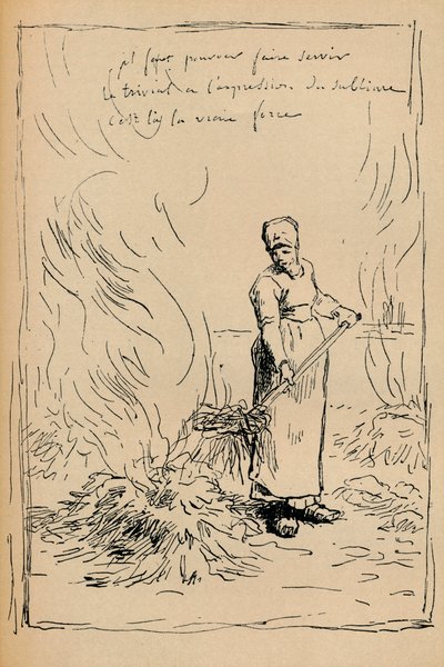 Peasant Burning Weeds by Jean Francois Millet