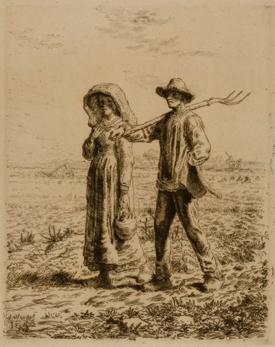 Peasants Going to Work by Jean Francois Millet