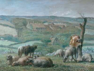 The Farmhouse at Lieu-Bailly, 1871 by Jean Francois Millet