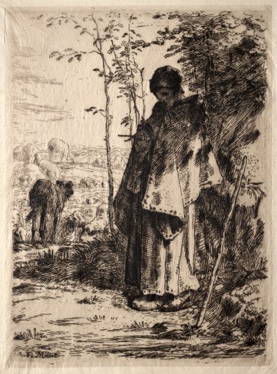 The Large Shepherdess by Jean Francois Millet