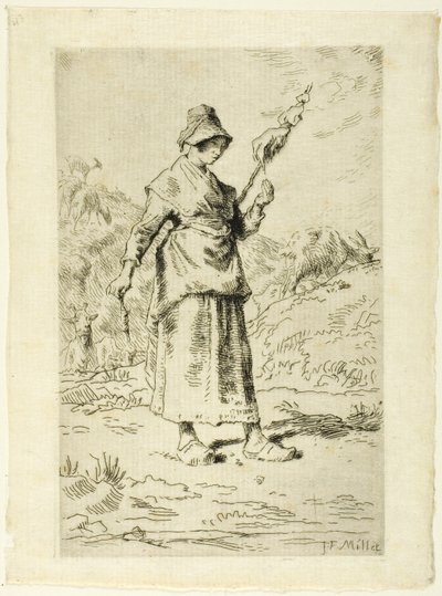 The Spinner by Jean Francois Millet