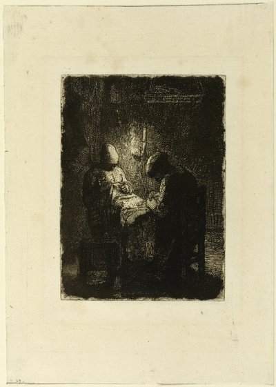 The Vigil by Jean Francois Millet