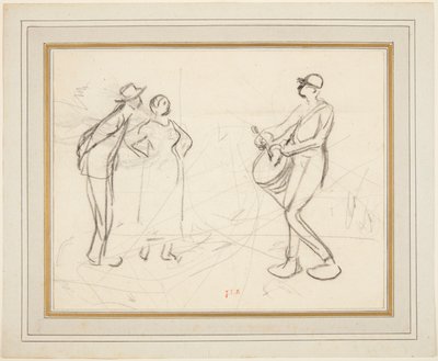 Three Figures by Jean Francois Millet