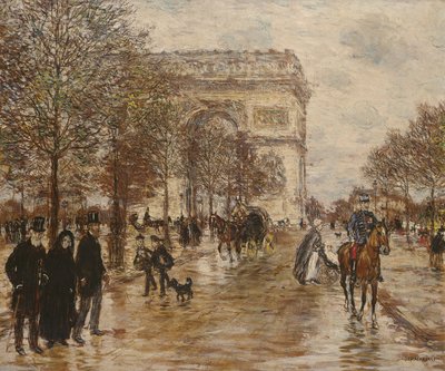 Les Champs Elysees, Arc de Triomphe by Jean Francois Raffaelli