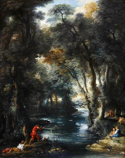 Duck Shooting in a wood by Jean François de Troy