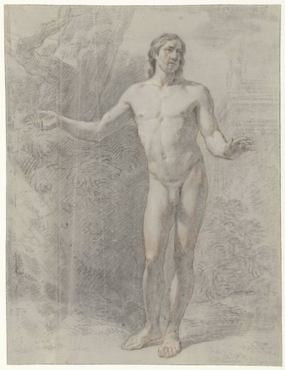 Standing Male Nude, Front View by Jean Grandjean