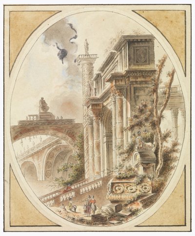 Fantasy of an Architectural Ruin by Jean Henry Alexandre Pernet
