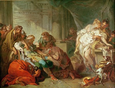 Antiochus and Stratonice by Jean Honore Fragonard