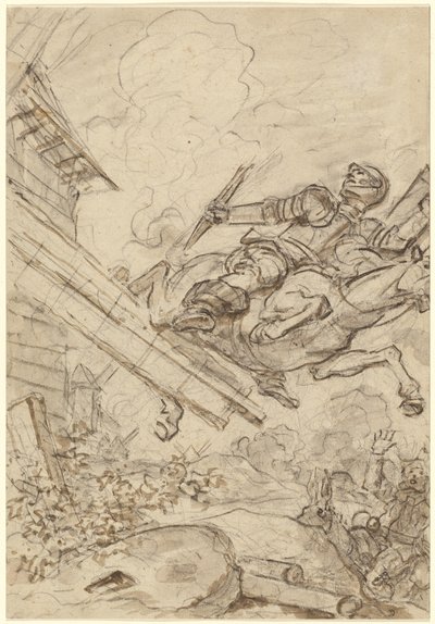 Don Quixote Attacking the Windmill by Jean Honore Fragonard