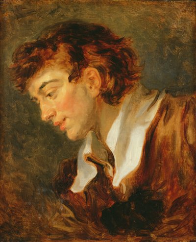 Head of a Young Man by Jean Honore Fragonard