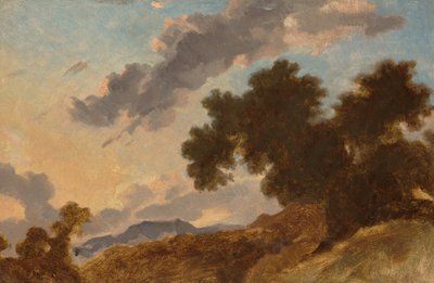 Mountain Landscape at Sunset by Jean Honore Fragonard