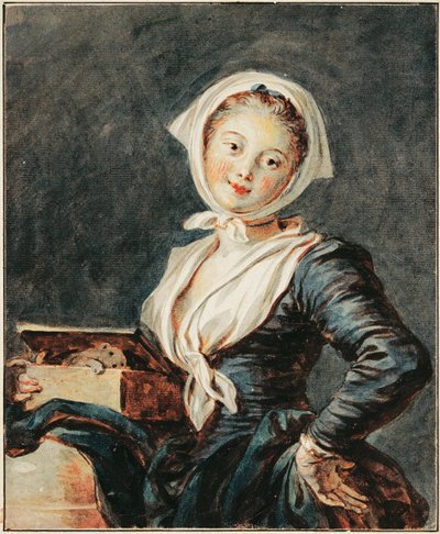 The Girl with the Marmot by Jean Honore Fragonard