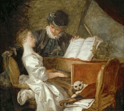 The Music Lesson by Jean Honore Fragonard