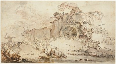 The Stalled Cart by Jean Honore Fragonard