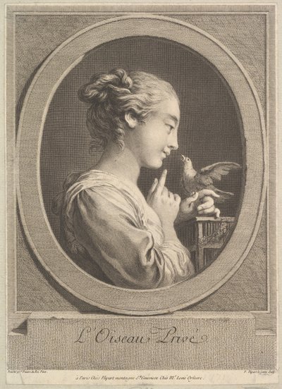 The Tamed Bird, ca. 1769 by Jean Jacques Flipart