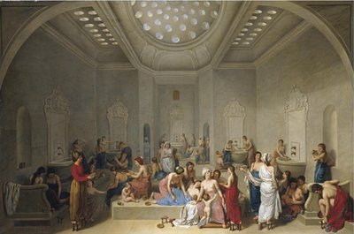 Turkish Bath Hammam, 1785 by Jean Jacques Francois Le Barbier