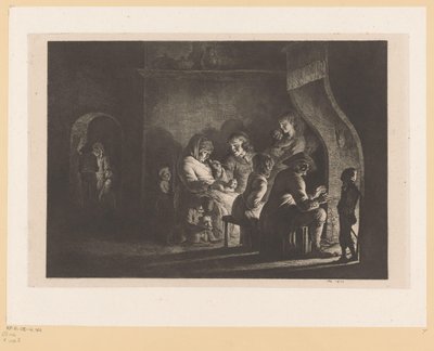 Peasant Family Around a Fireplace by Jean Jacques de Boissieu