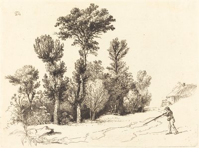 Small Grove with Hunter by Jean Jacques de Boissieu