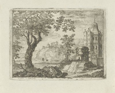 Tower in a Landscape by Jean Joseph Hanson