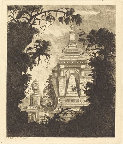 Tomb with Funerary Urn by Jean Laurent Legeay