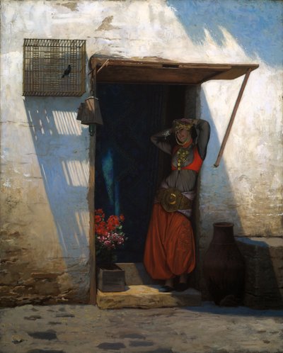 Cairo Woman at Her Doorstep by Jean Leon Gerome