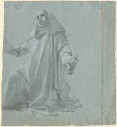 A Young Priest Kneeling by Jean Leonard Lugardon