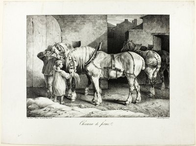 Farm Horses by Jean Louis André Théodore Géricault