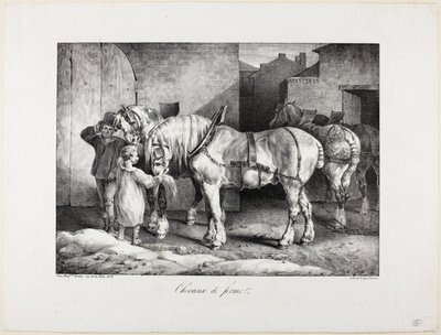 Farm Horses by Jean Louis André Théodore Géricault