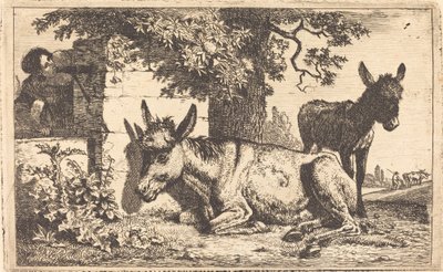 A Donkey by a Water Well by Jean Louis Demarne