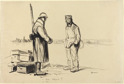 -Am Rhien? -Ya. by Jean Louis Forain