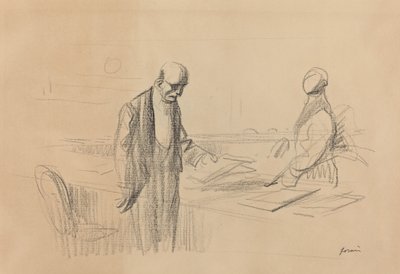 At the Conference by Jean Louis Forain