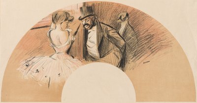 Bal Gavarni Fan by Jean Louis Forain