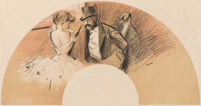 Eventail Bal Gavarni by Jean Louis Forain