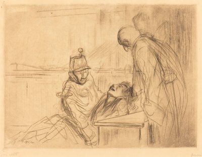 Fainting at the Hearing by Jean Louis Forain
