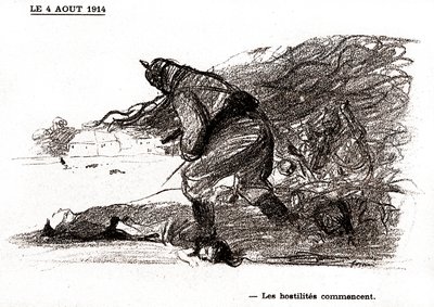 Hostilities begin by Jean Louis Forain