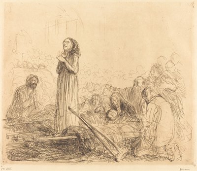 Lourdes, the Miracle (first plate) by Jean Louis Forain