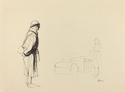 Poilu and Nurse by Jean Louis Forain
